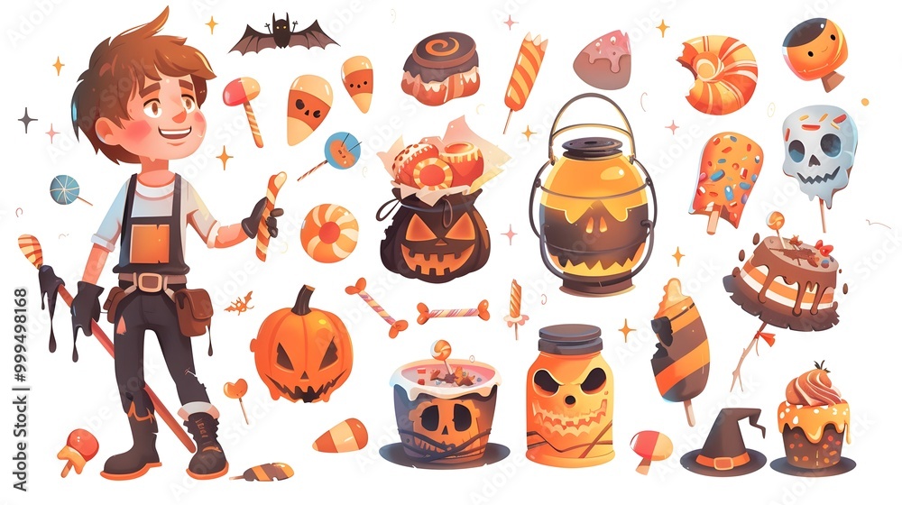 Spooky Halloween Icon Set Spooky Halloween Icon Set
