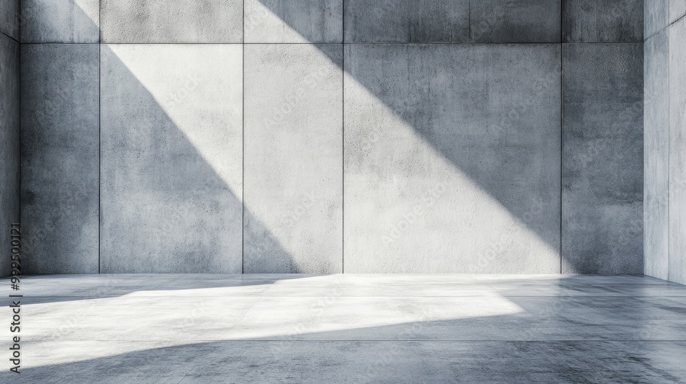 Expansive Panoramic Perspective Grey and White Cement Texture Backdrop Featuring a Sleek Polished Finish and Industrial Geometric Patterns