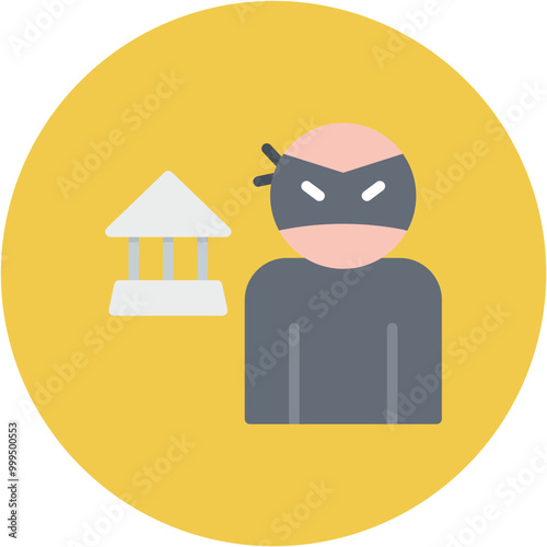 Bank Fraud icon vector image. Can be used for Banking.