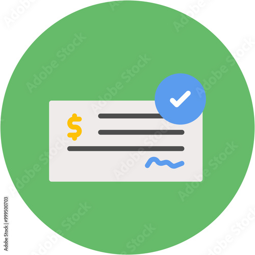 Cheque Deposit icon vector image. Can be used for Banking.