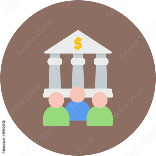 Credit Union icon vector image. Can be used for Banking.