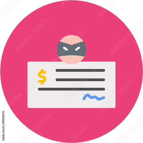 Cheque Fraud icon vector image. Can be used for Banking.