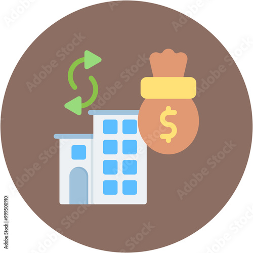 Refinancing icon vector image. Can be used for Banking.