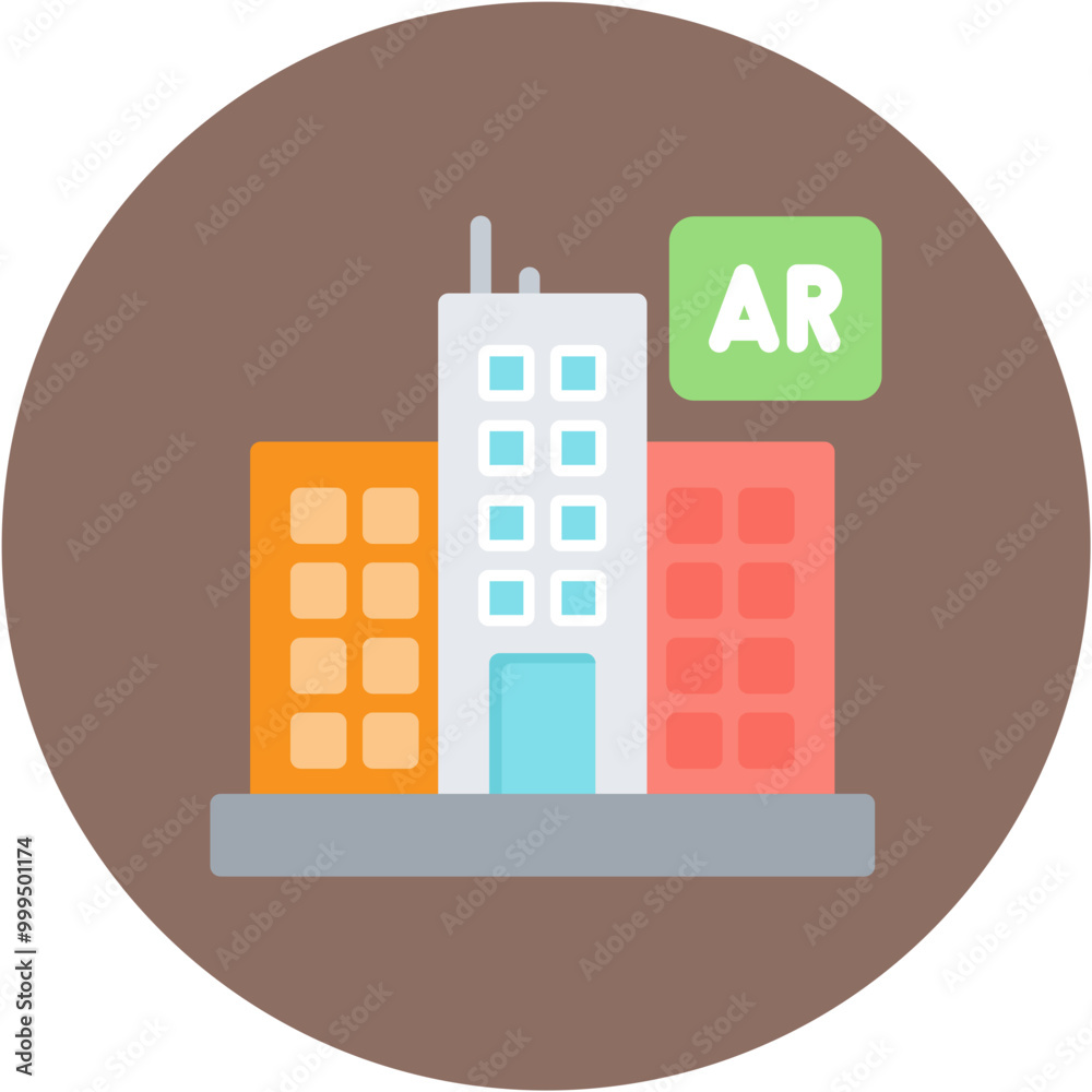 Ar City icon vector image. Can be used for Augmented Reality. Ar City icon vector image. Can be used for Augmented Reality.