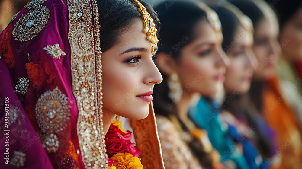 Portrait of women in traditional attire during a cultural celebration, vibrant colors. Portrait of women in traditional attire during a cultural celebration, vibrant colors.
