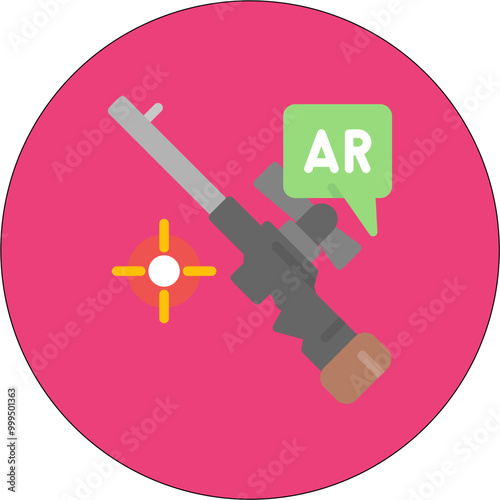 Ar Shooting icon vector image. Can be used for Augmented Reality.