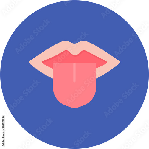 Tongue icon vector image. Can be used for Human Anatomy.