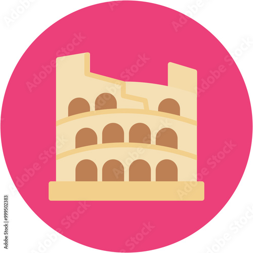 Colosseum icon vector image. Can be used for Italy.