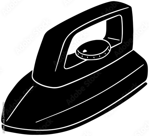 work illustration house silhouette home logo iron icon laundry outline ironing housework household clothes equipment clothing steam person appliance shape to vector graphic background