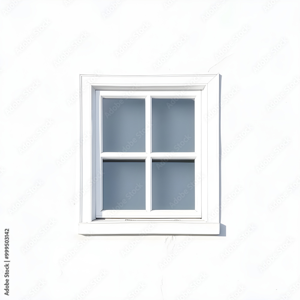 Fototapeta premium white window on a white wall