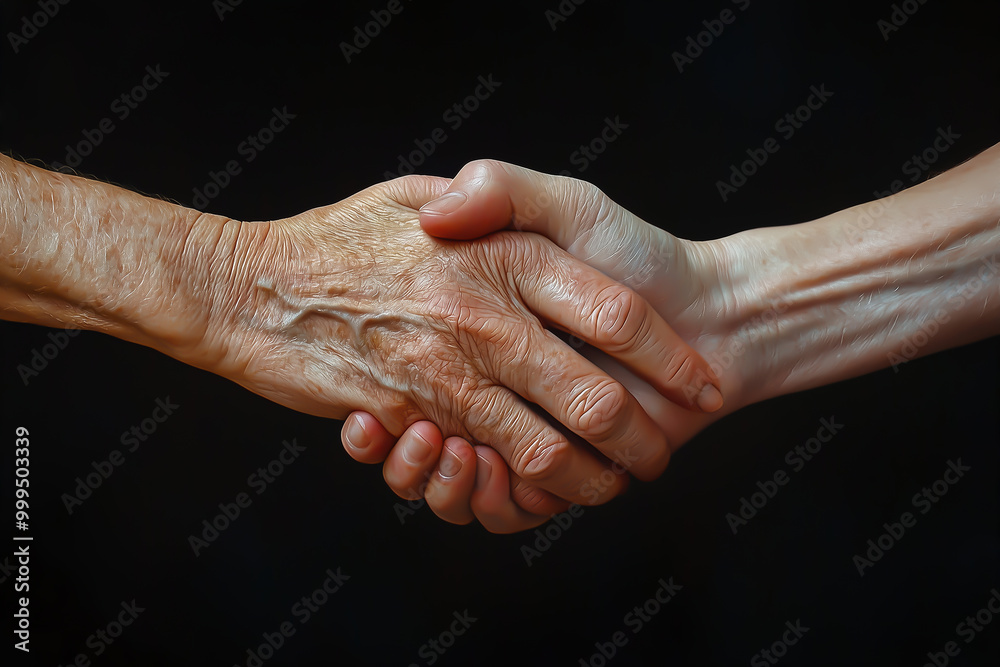 Fototapeta premium Enduring Touch : Various art of intertwined hands. Generative AI.