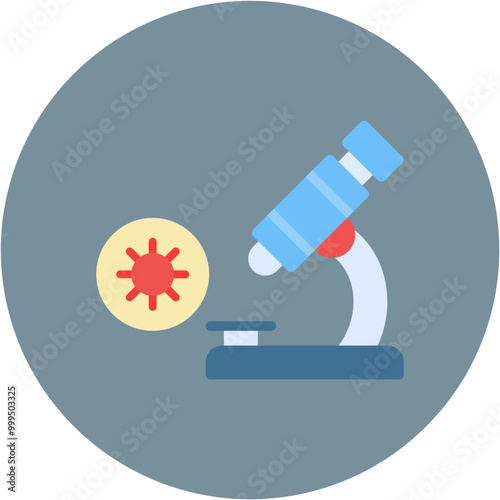 Pathogen Microscope icon vector image. Can be used for Infectious Diseases.
