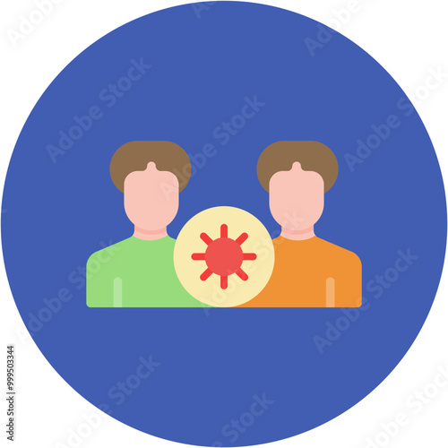 Disease Transmission icon vector image. Can be used for Infectious Diseases.