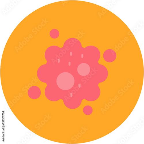 Cancer Cells icon vector image. Can be used for Chemotherapy.