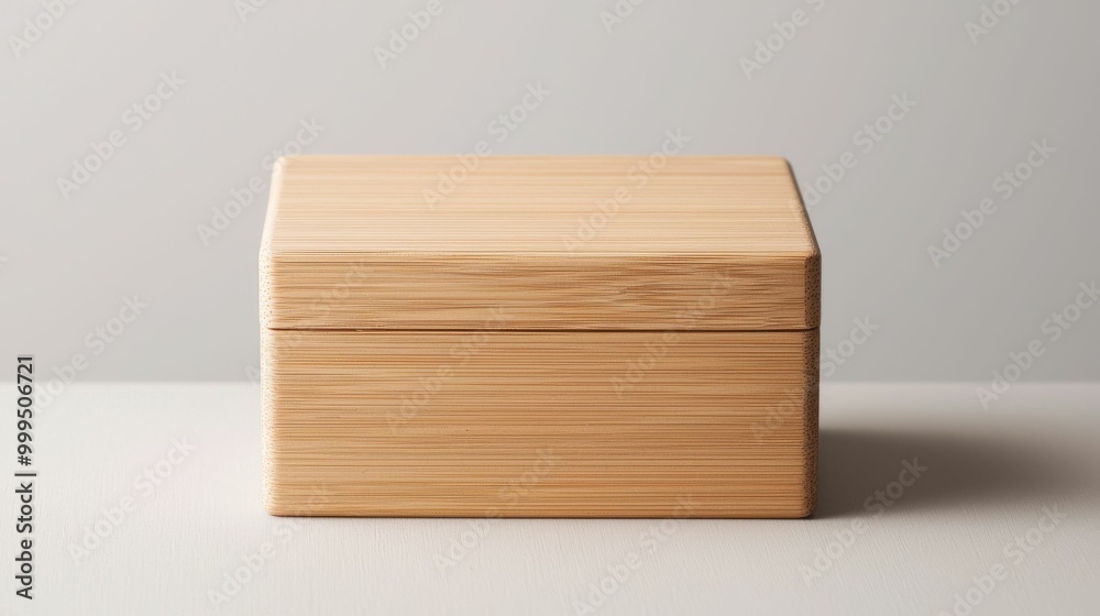 A minimalist wooden box with a smooth finish, showcasing natural wood grain and a simple, elegant design. A minimalist wooden box with a smooth finish, showcasing natural wood grain and a simple, elegant design.