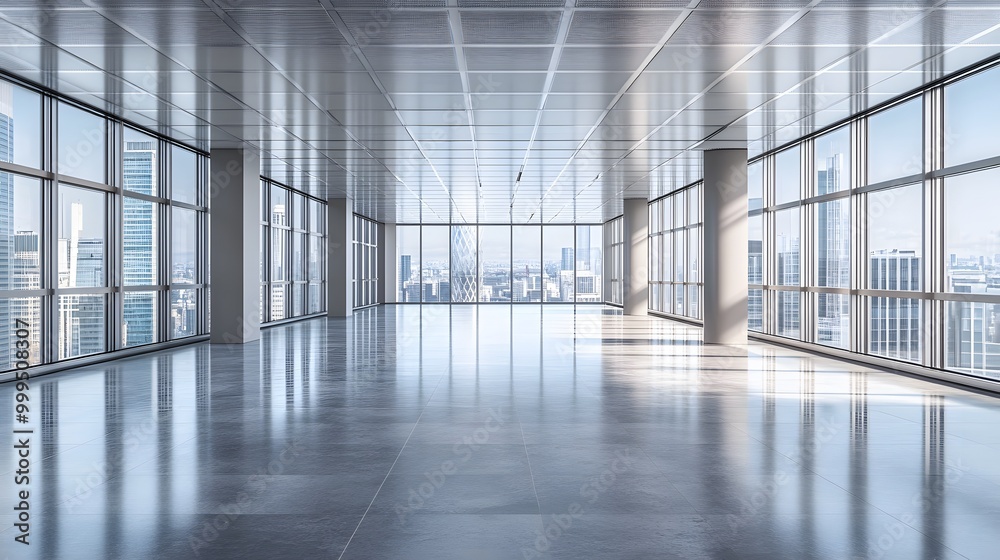 Empty floors and office buildings in the financial center. Empty floors and office buildings in the financial center.