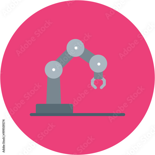 Industrial Robot Line Icon