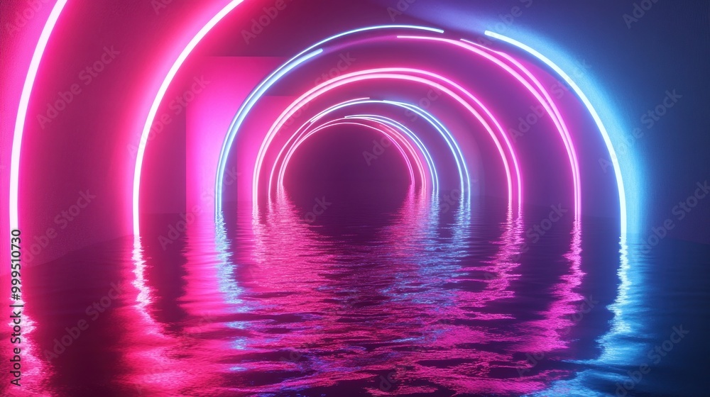 Neon Tunnel Reflection Neon Tunnel Reflection