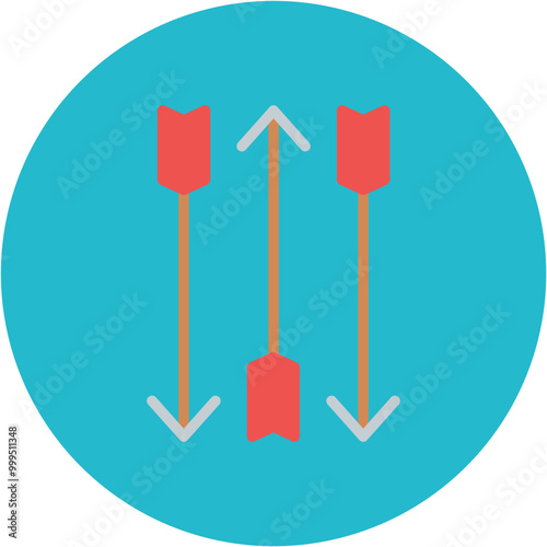 Arrow icon vector image. Can be used for Archery.