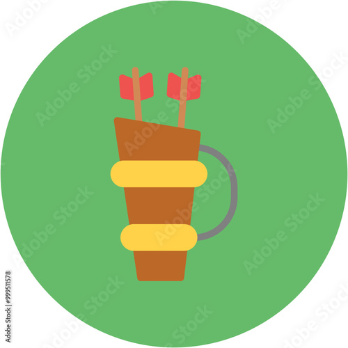 Quiver icon vector image. Can be used for Archery.