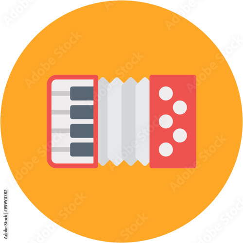 Accordion icon vector image. Can be used for Oktoberfest.