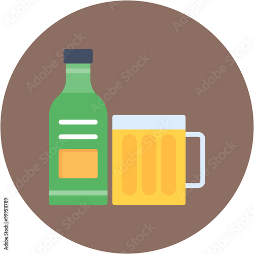 Beer icon vector image. Can be used for Oktoberfest.