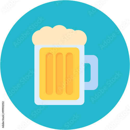 Pint of Beer icon vector image. Can be used for Oktoberfest.