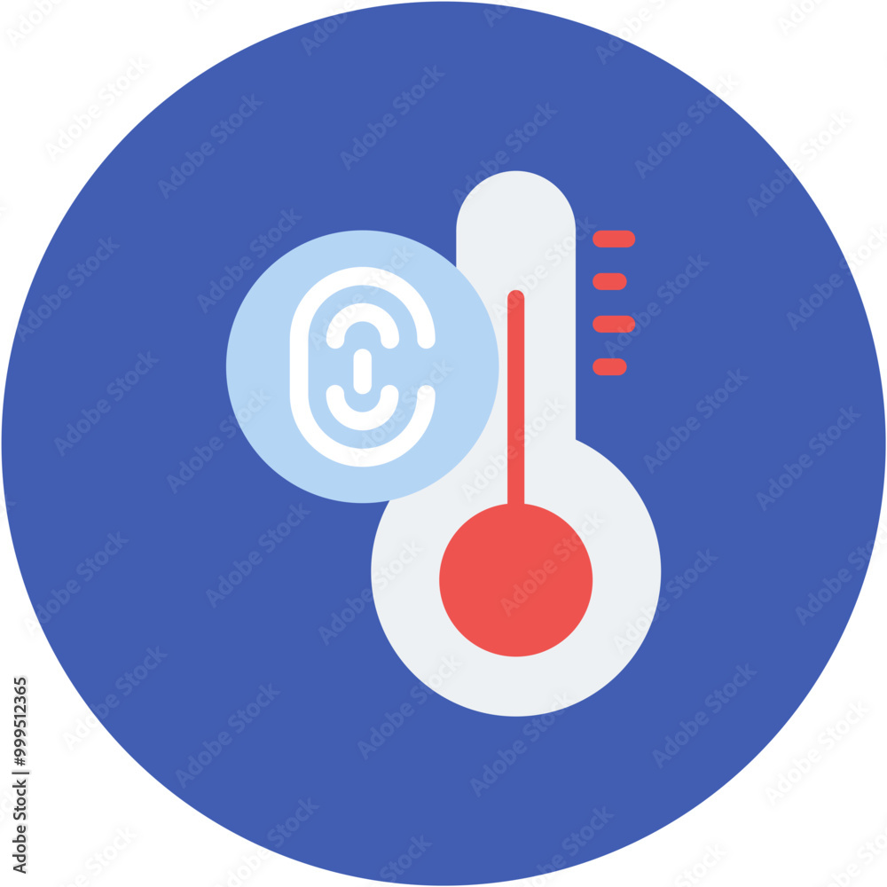 Biometric Thermostat icon vector image. Can be used for Biometrics. Biometric Thermostat icon vector image. Can be used for Biometrics.