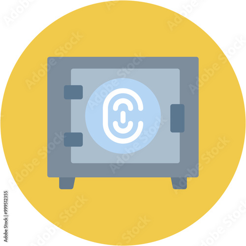 Biometric Safety Box icon vector image. Can be used for Biometrics.