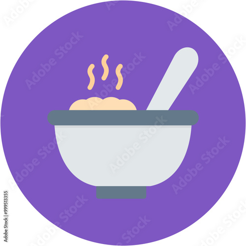 Food Bowl icon vector image. Can be used for Baby Shower.