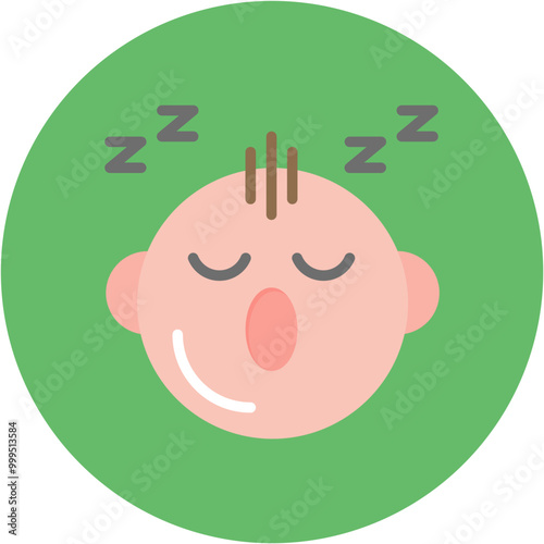 Sleeping Baby icon vector image. Can be used for Baby Shower.
