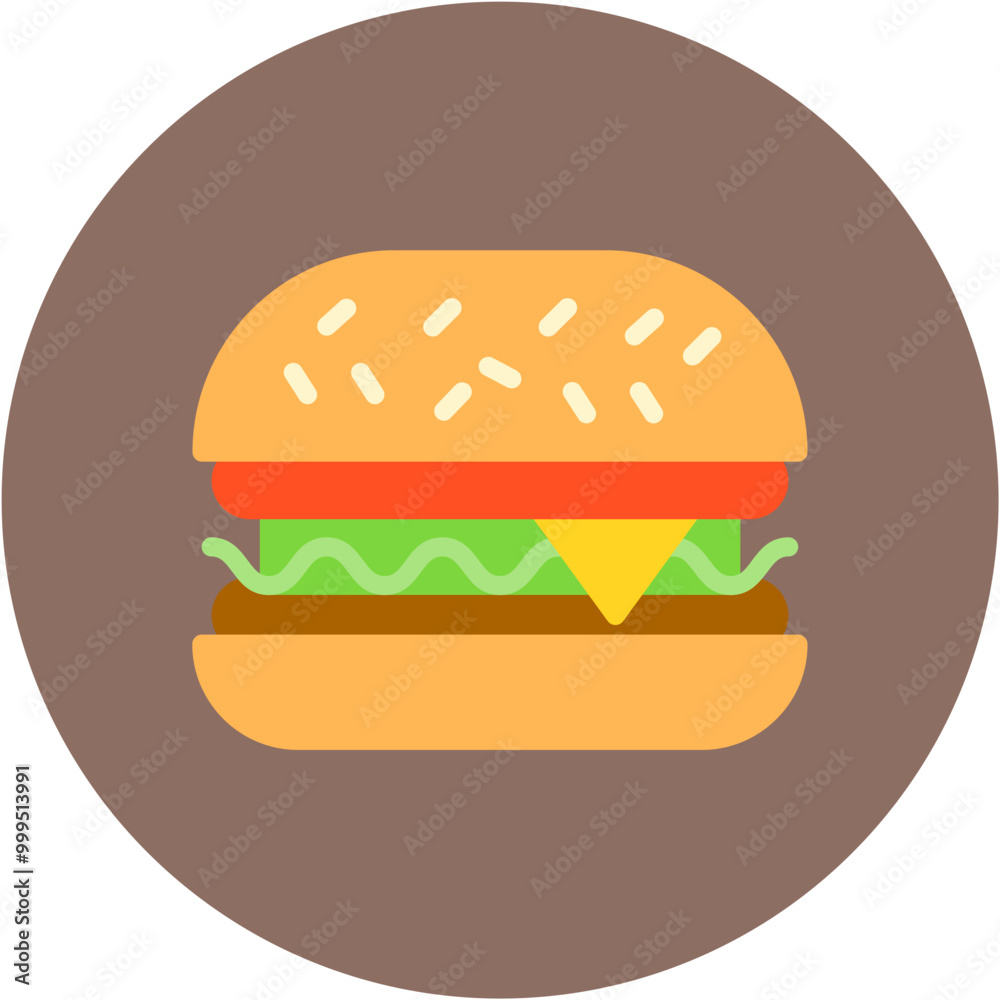 Burger icon vector image. Can be used for Bowling.