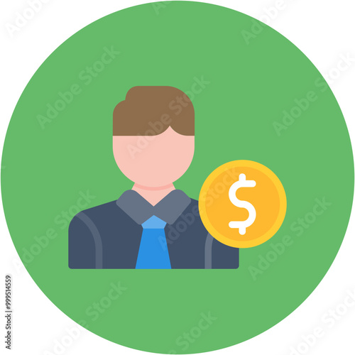 Banker icon vector image. Can be used for Diversity.