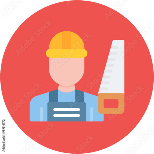 Carpenter icon vector image. Can be used for Diversity.