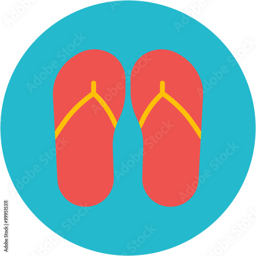 Flipflops icon vector image. Can be used for Beach Resort.