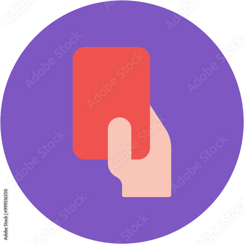 Red Card icon vector image. Can be used for Volleyball.