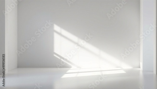 Minimalist white room with window light.