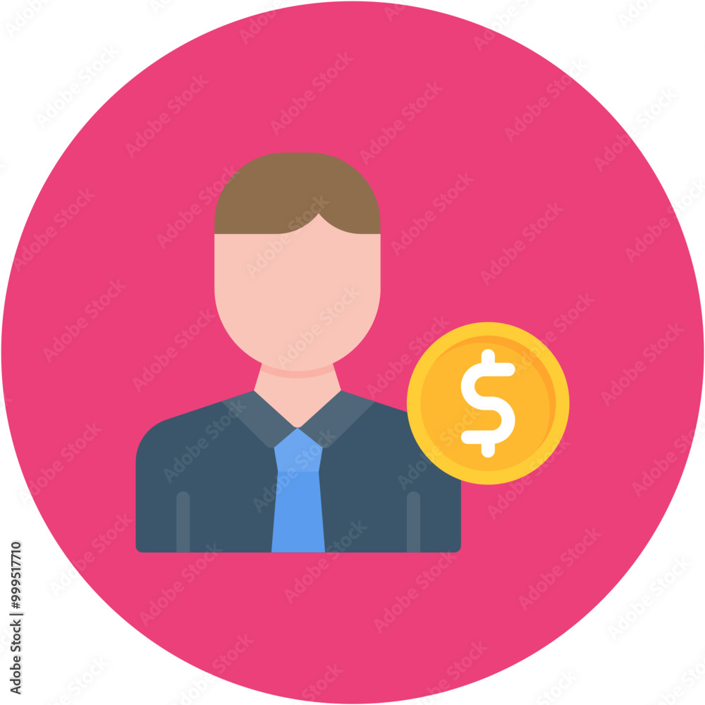 Male Finance Officer icon vector image. Can be used for Trading. Male Finance Officer icon vector image. Can be used for Trading.