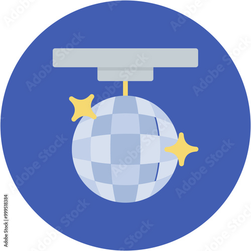 Mirror Ball icon vector image. Can be used for Retro.