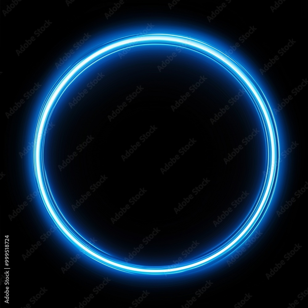 glow blue led circle on black background glow blue led circle on black background