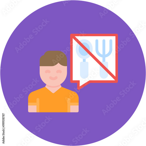 Eating Disorders icon vector image. Can be used for Psychology.