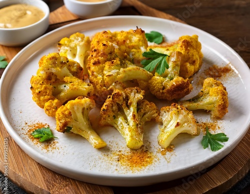 Roasted Cauliflower with Turmeric and Tahini