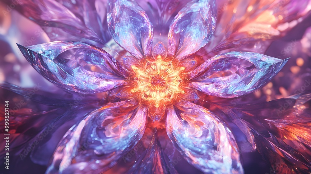 Layers of transparent shapes creating depth, like a kaleidoscope Layers of transparent shapes creating depth, like a kaleidoscope
