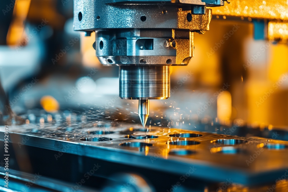 High-speed Stamping Press Producing Metal Components High-speed Stamping Press Producing Metal Components