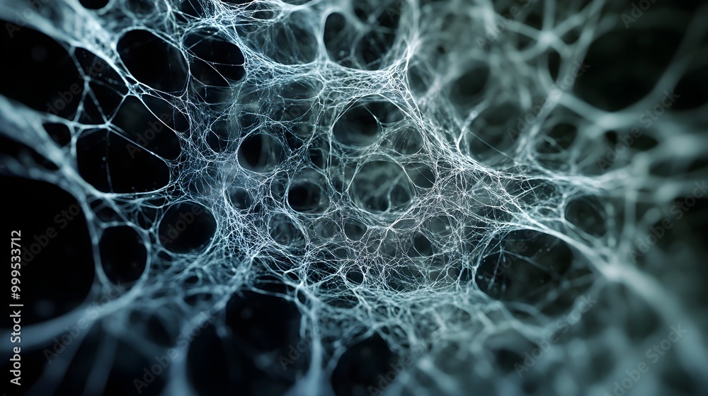 A web of fine lines in various directions, creating a sense of entanglement A web of fine lines in various directions, creating a sense of entanglement