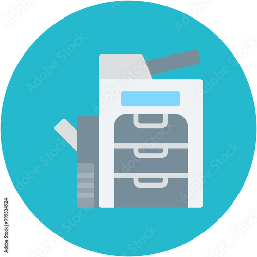 Copy Machine icon vector image. Can be used for Printing.