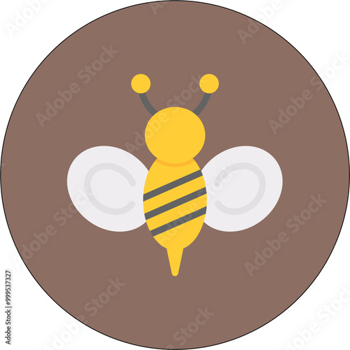 Honeybee icon vector image. Can be used for Carnival.