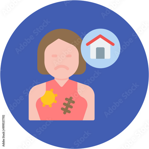 Homeless icon vector image. Can be used for Homeless.