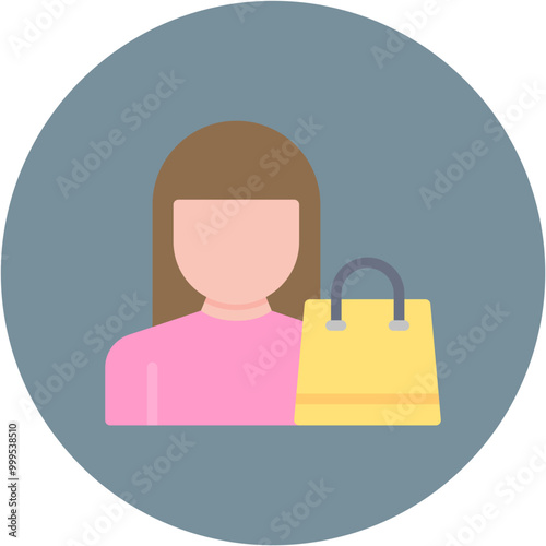 Consumer icon vector image. Can be used for Supply Chain.