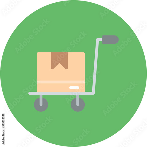 Hand Trolley icon vector image. Can be used for Supply Chain.